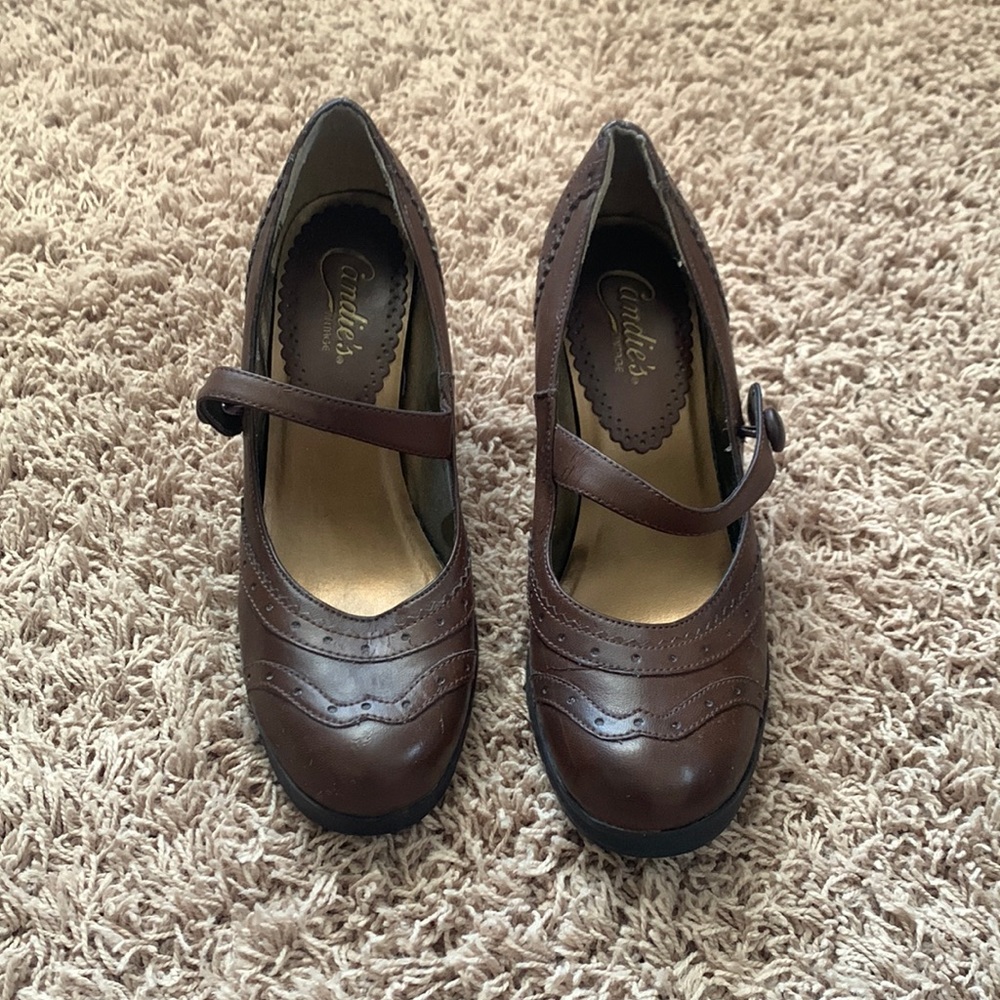 Candie's Brown Mary Jane Heels